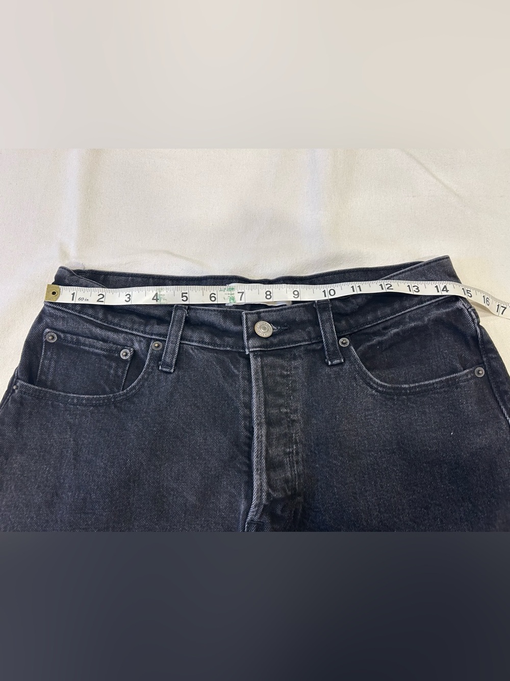Women’s black Abercrombie Jean shorts - Picture 6 of 7